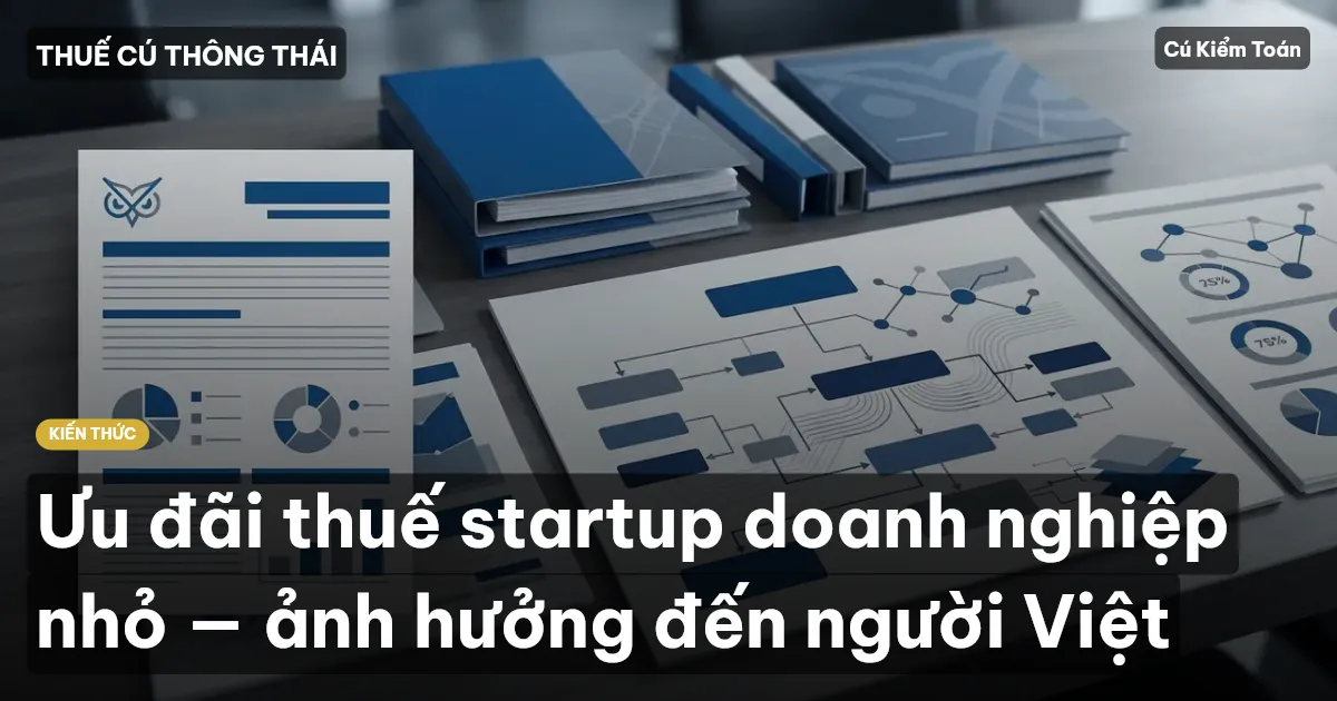 Ưu đãi thuế startup doanh nghiệp nhỏ — ảnh hưởng đến người Việt