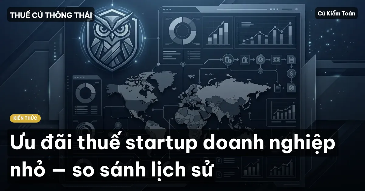 Ưu đãi thuế startup doanh nghiệp nhỏ — so sánh lịch sử