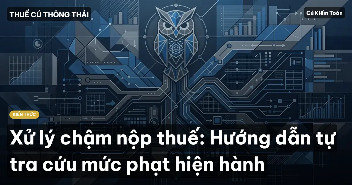 Xử lý chậm nộp thuế: Hướng dẫn tự tra cứu mức phạt hiện hành