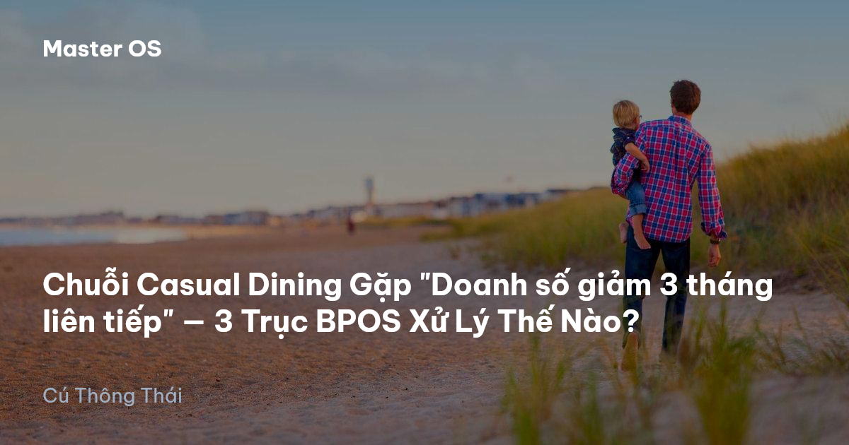 Chuỗi Casual Dining Gặp "Doanh số giảm 3 tháng liên tiếp" — 3 Trục BPOS Xử Lý Thế Nào?