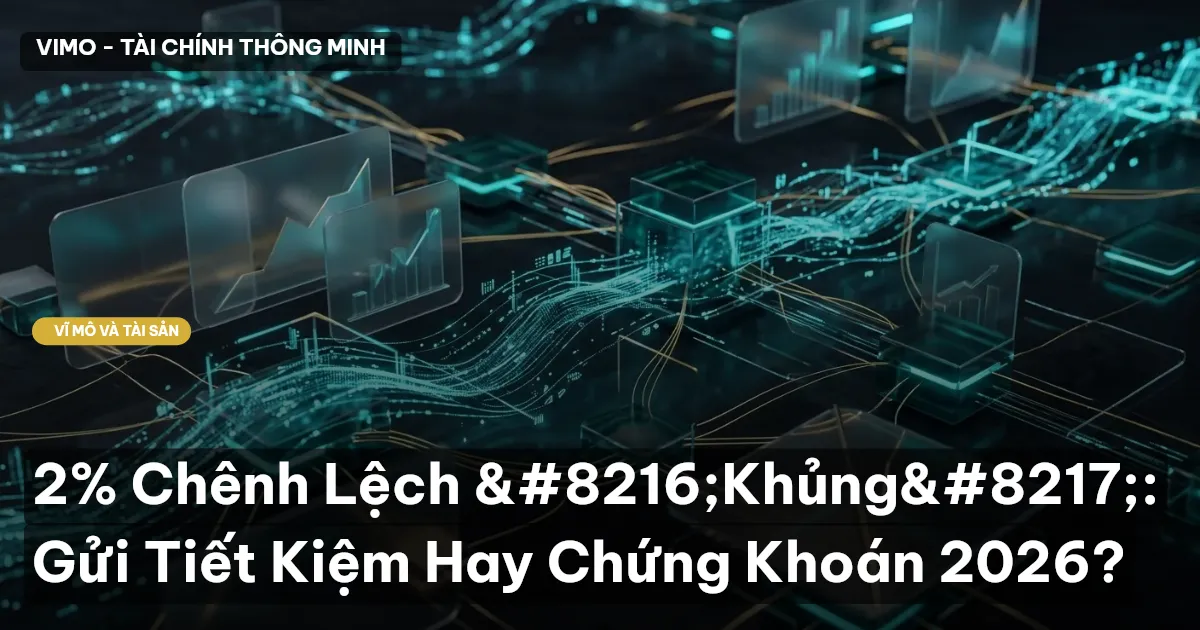 2% Chênh Lệch ‘Khủng’: Gửi Tiết Kiệm Hay Chứng Khoán 2026?
