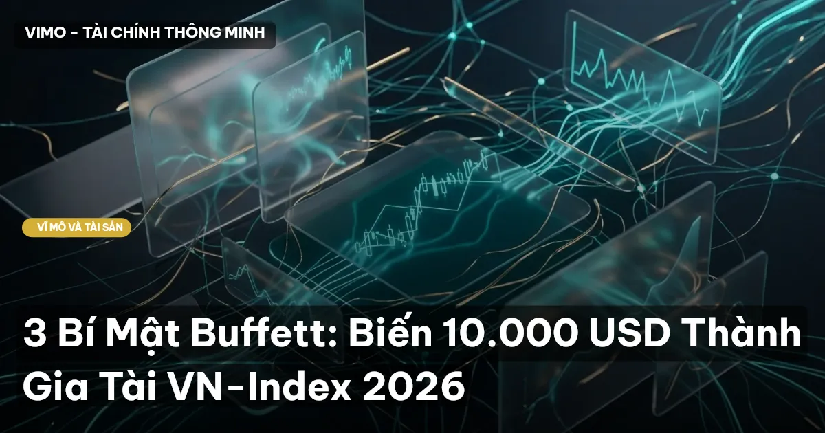 3 Bí Mật Buffett: Biến 10.000 USD Thành Gia Tài VN-Index 2026