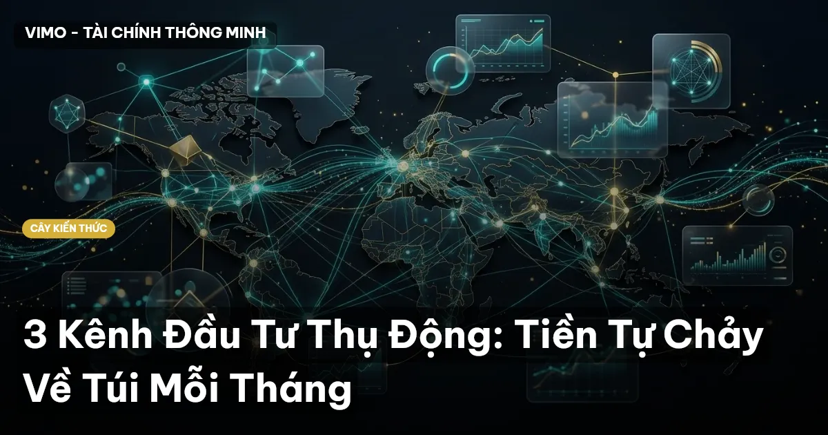 3 Kênh Đầu Tư Thụ Động: Tiền Tự Chảy Về Túi Mỗi Tháng