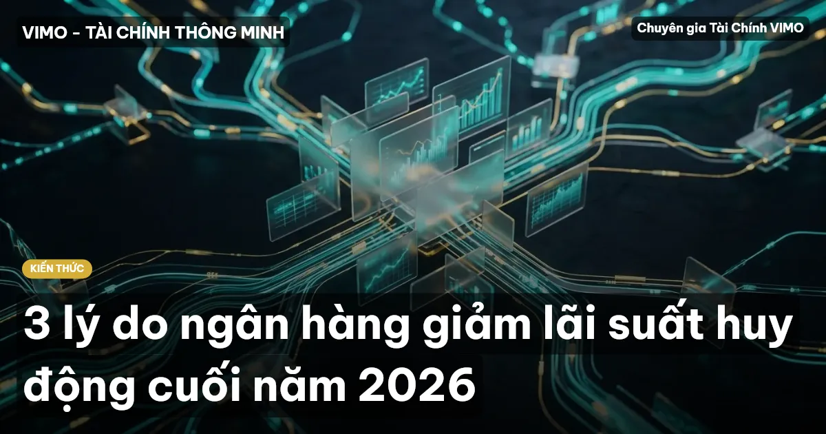 3 lý do ngân hàng giảm lãi suất huy động cuối năm 2026