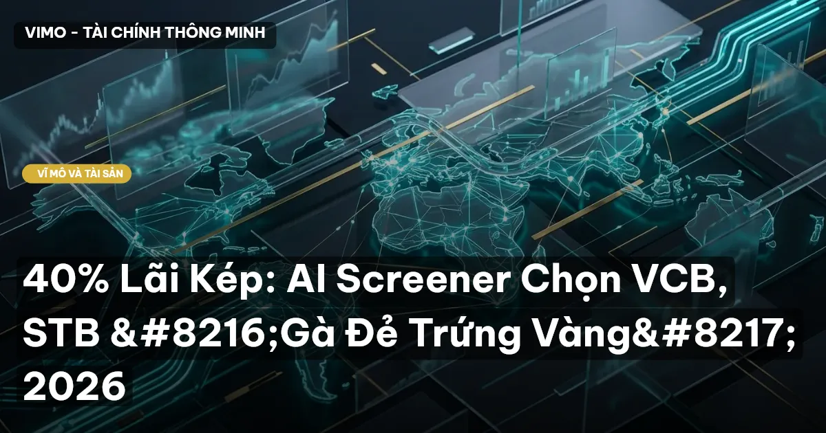 40% Lãi Kép: AI Screener Chọn VCB, STB ‘Gà Đẻ Trứng Vàng’ 2026