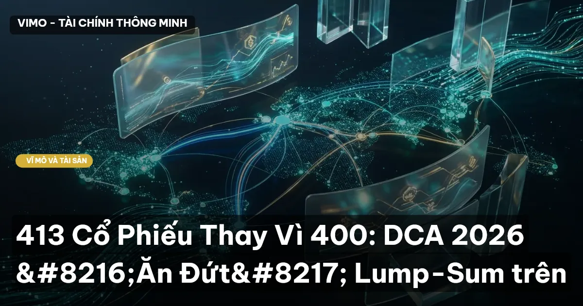 413 Cổ Phiếu Thay Vì 400: DCA 2026 ‘Ăn Đứt’ Lump-Sum trên