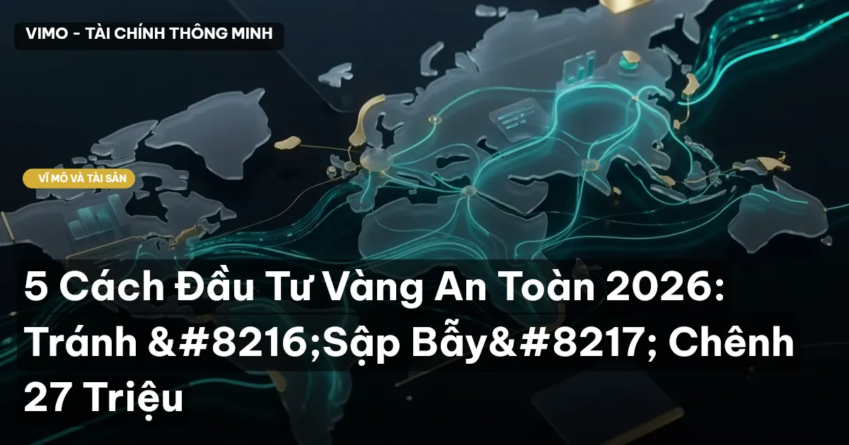 5 Cách Đầu Tư Vàng An Toàn 2026: Tránh 'Sập Bẫy' Chênh 27 Triệu