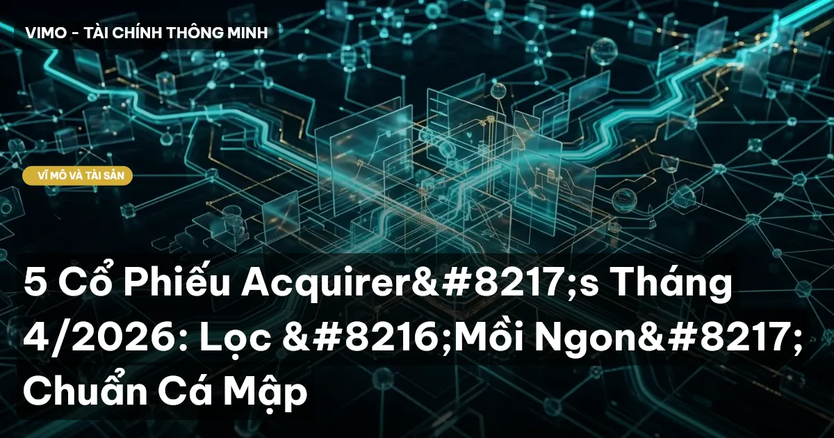 5 Cổ Phiếu Acquirer's Tháng 4/2026: Lọc 'Mồi Ngon' Chuẩn Cá Mập
