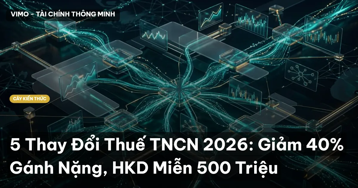 5 Thay Đổi Thuế TNCN 2026: Giảm 40% Gánh Nặng, HKD Miễn 500 Triệu
