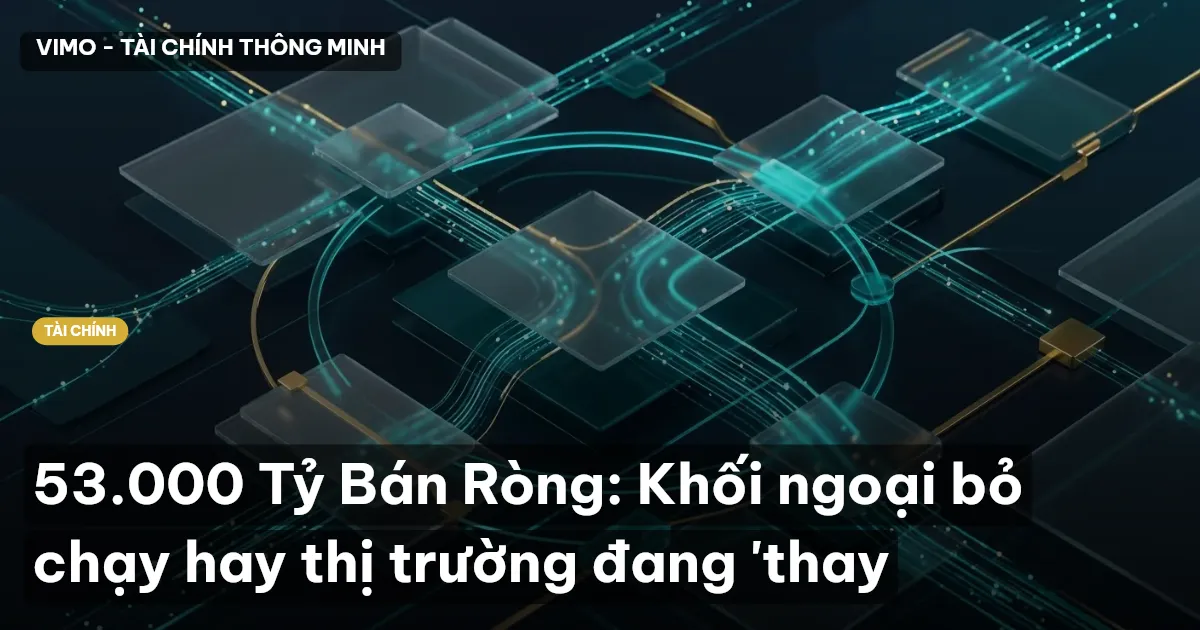53.000 Tỷ Bán Ròng: Khối ngoại bỏ chạy hay thị trường đang 'thay