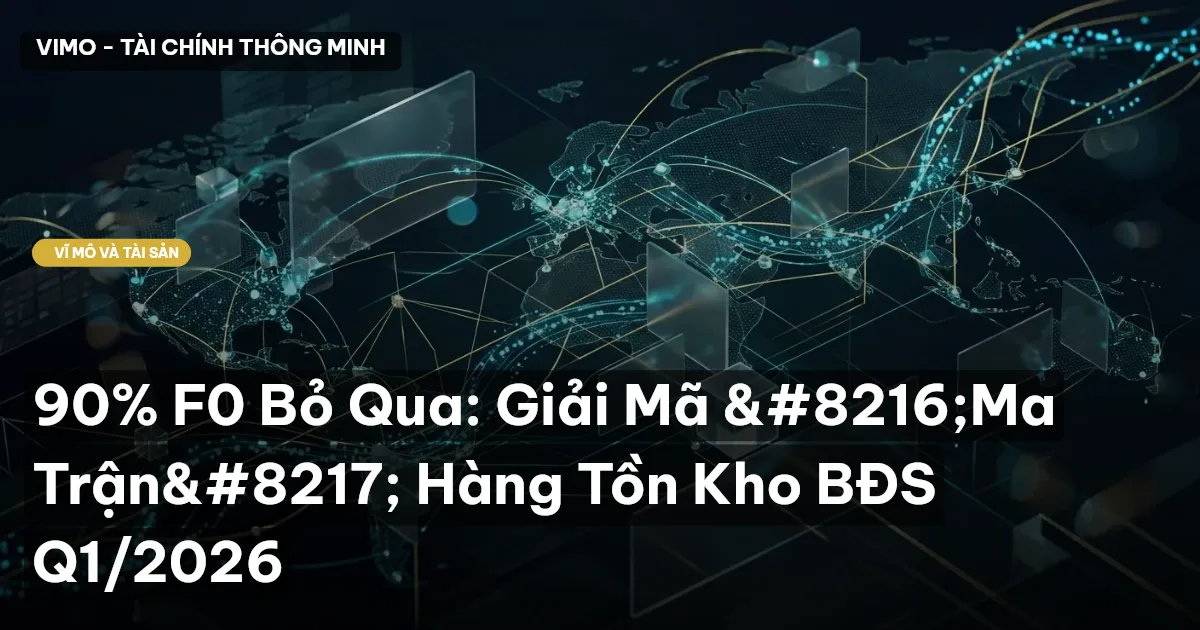 90% F0 Bỏ Qua: Giải Mã ‘Ma Trận’ Hàng Tồn Kho BĐS Q1/2026