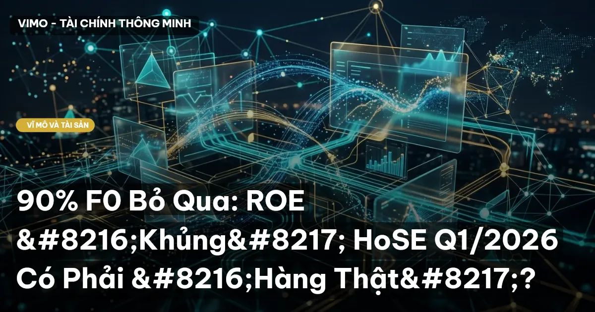90% F0 Bỏ Qua: ROE ‘Khủng’ HoSE Q1/2026 Có Phải ‘Hàng Thật’?