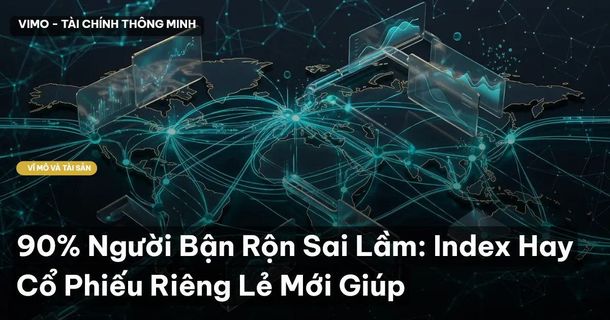 90% Người Bận Rộn Sai Lầm: Index Hay Cổ Phiếu Riêng Lẻ Mới Giúp