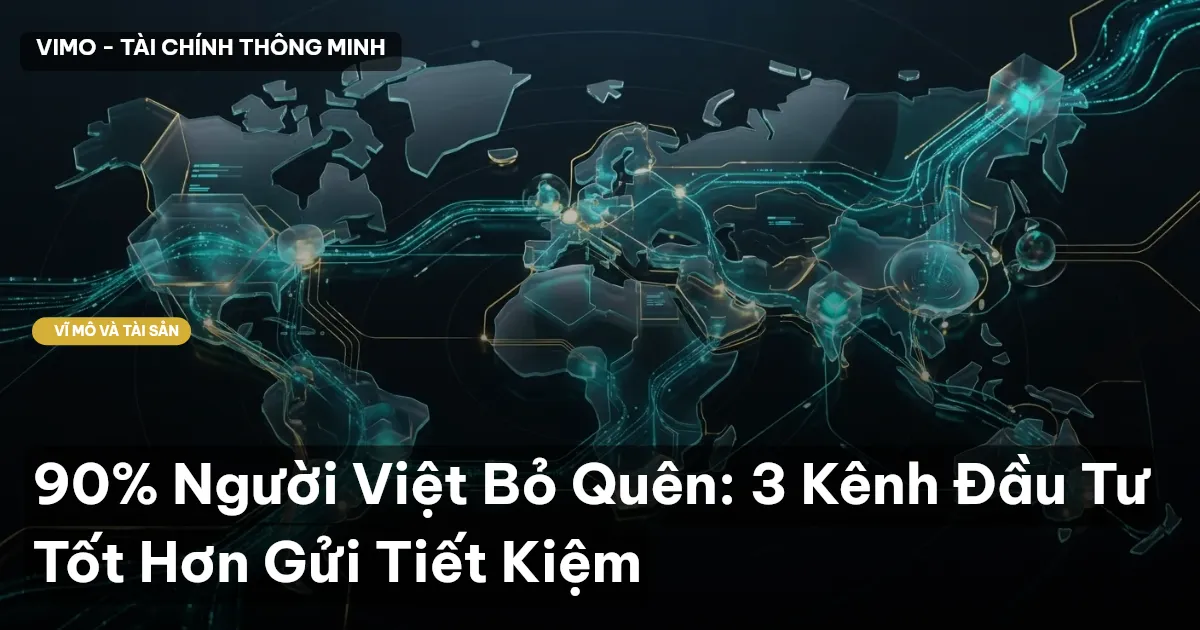 90% Người Việt Bỏ Quên: 3 Kênh Đầu Tư Tốt Hơn Gửi Tiết Kiệm