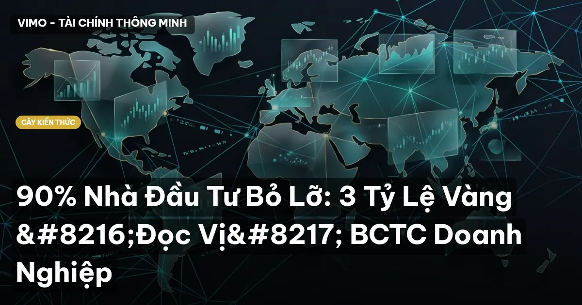 90% Nhà Đầu Tư Bỏ Lỡ: 3 Tỷ Lệ Vàng ‘Đọc Vị’ BCTC Doanh Nghiệp