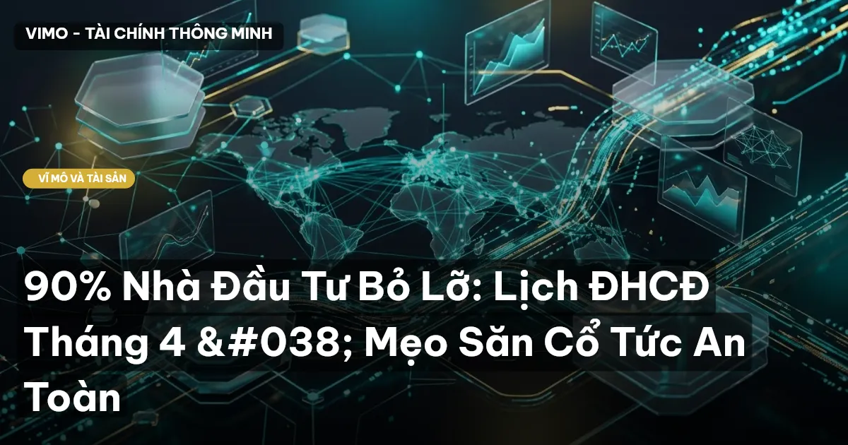 90% Nhà Đầu Tư Bỏ Lỡ: Lịch ĐHCĐ Tháng 4 & Mẹo Săn Cổ Tức An Toàn