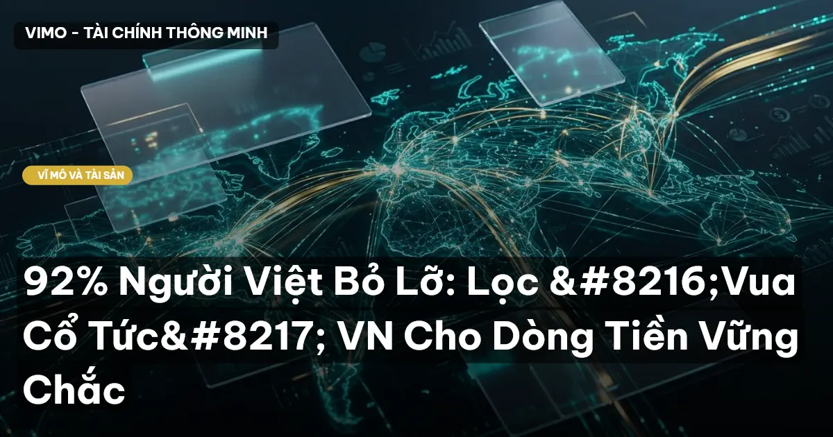 92% Người Việt Bỏ Lỡ: Lọc ‘Vua Cổ Tức’ VN Cho Dòng Tiền Vững Chắc