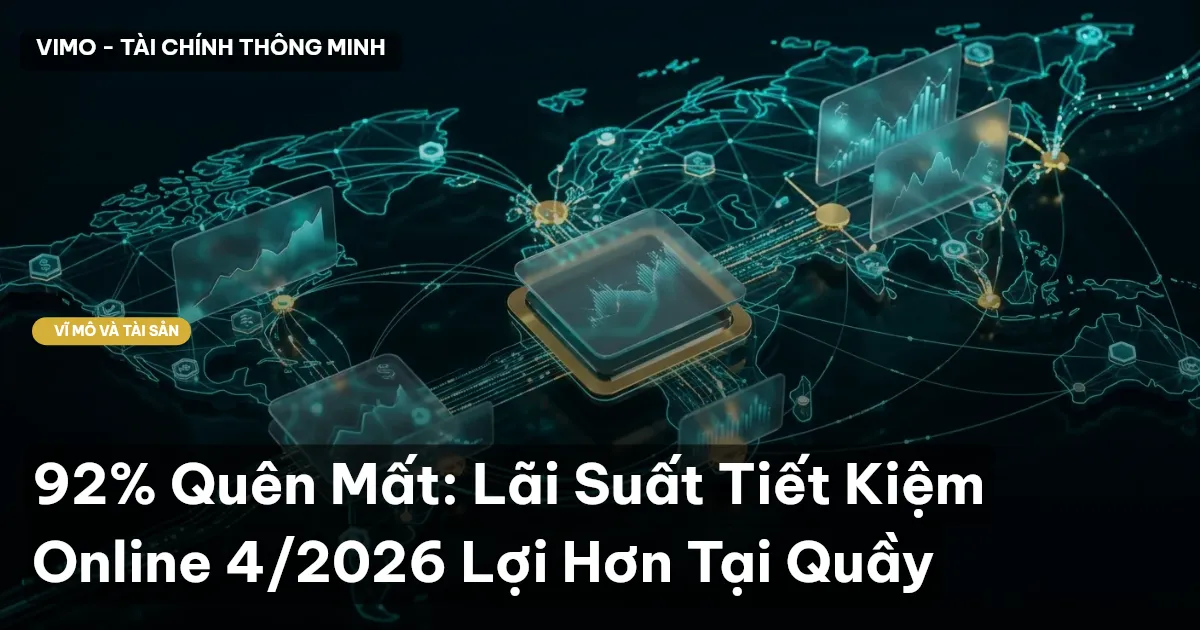 92% Quên Mất: Lãi Suất Tiết Kiệm Online 4/2026 Lợi Hơn Tại Quầy