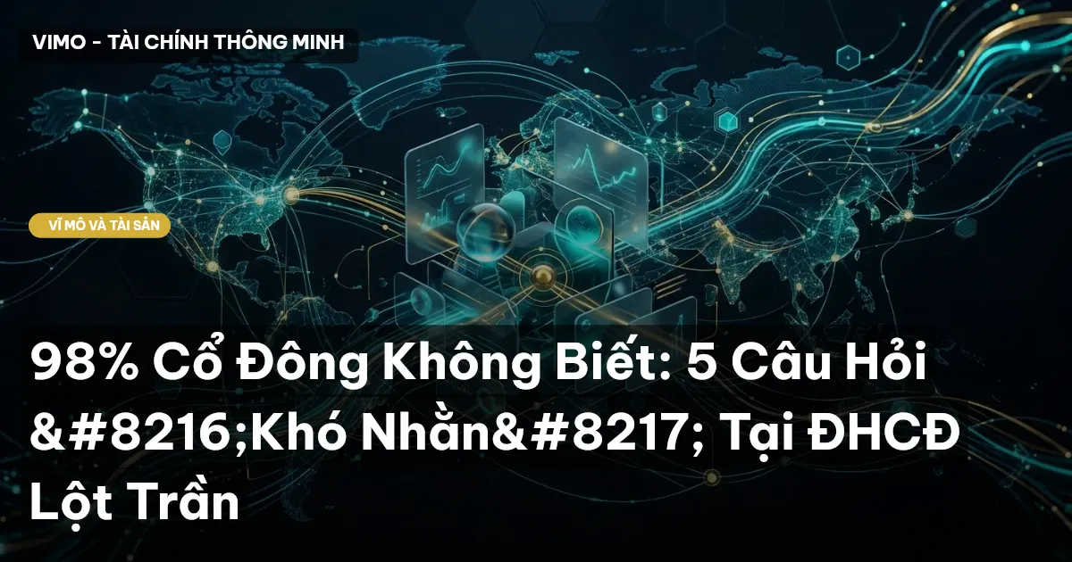 98% Cổ Đông Không Biết: 5 Câu Hỏi ‘Khó Nhằn’ Tại ĐHCĐ Lột Trần