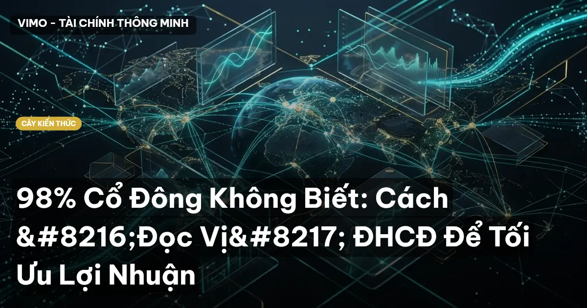 98% Cổ Đông Không Biết: Cách ‘Đọc Vị’ ĐHCĐ Để Tối Ưu Lợi Nhuận