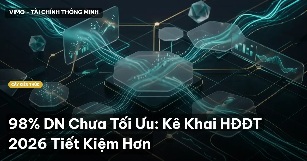 98% DN Chưa Tối Ưu: Kê Khai HĐĐT 2026 Tiết Kiệm Hơn