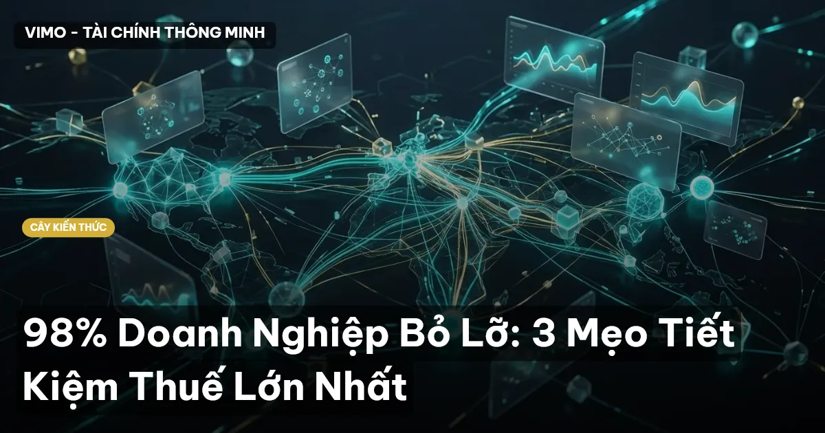 98% Doanh Nghiệp Bỏ Lỡ: 3 Mẹo Tiết Kiệm Thuế Lớn Nhất