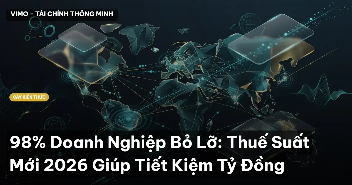 98% Doanh Nghiệp Bỏ Lỡ: Thuế Suất Mới 2026 Giúp Tiết Kiệm Tỷ Đồng