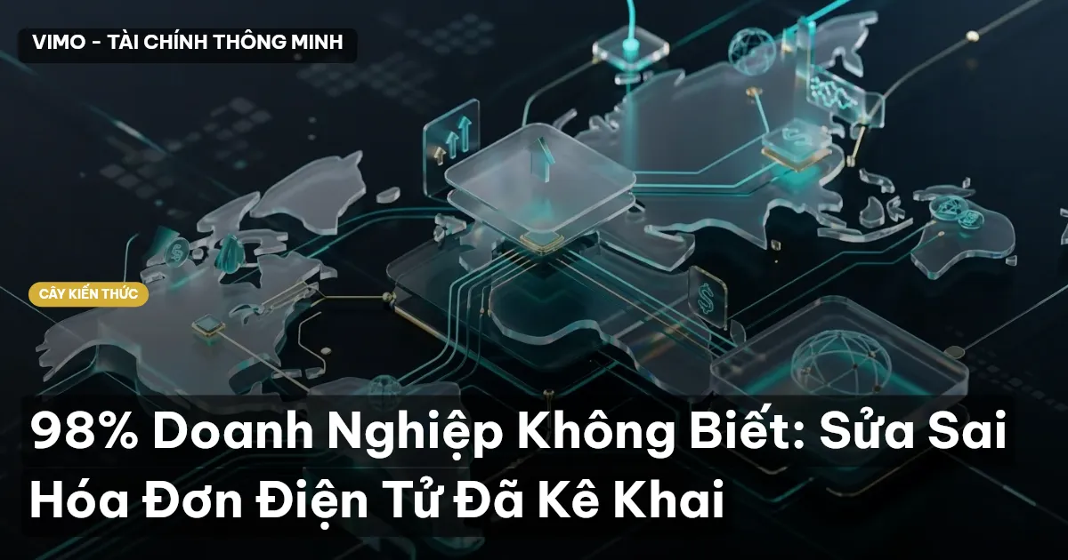 98% Doanh Nghiệp Không Biết: Sửa Sai Hóa Đơn Điện Tử Đã Kê Khai