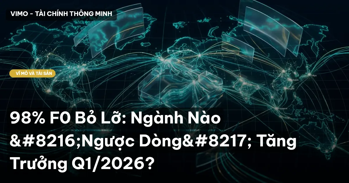 98% F0 Bỏ Lỡ: Ngành Nào ‘Ngược Dòng’ Tăng Trưởng Q1/2026?
