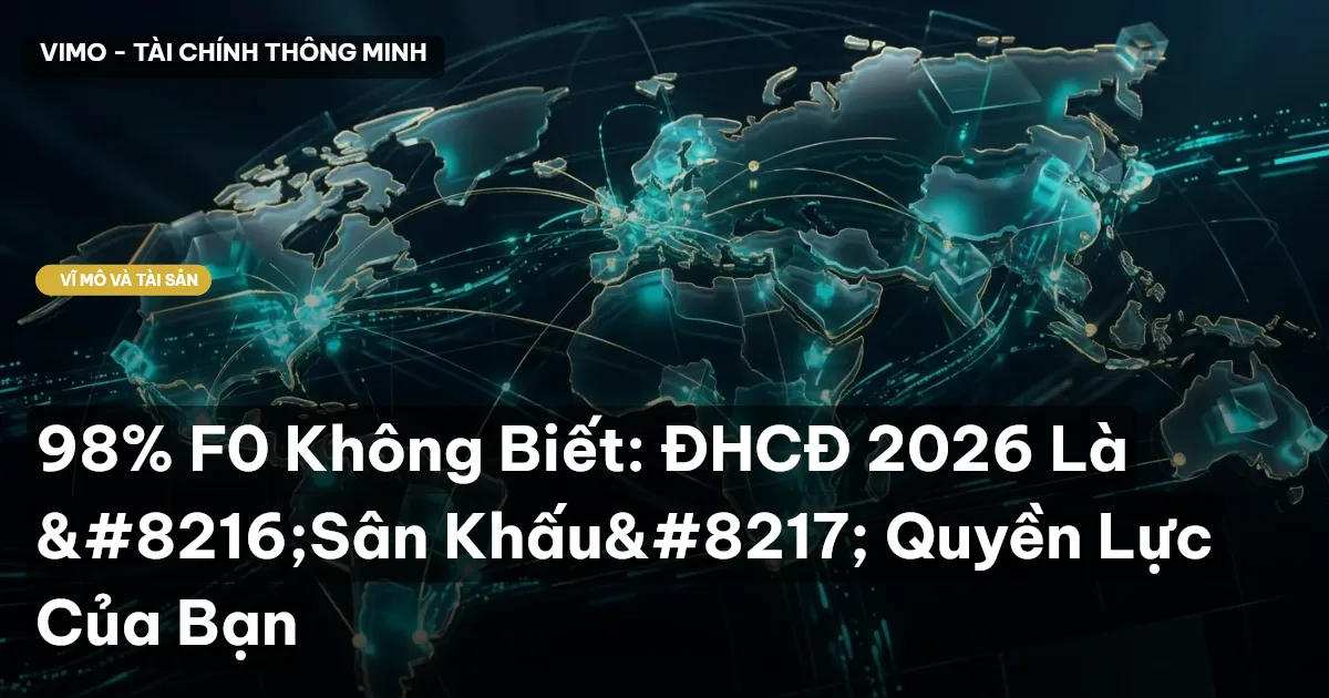98% F0 Không Biết: ĐHCĐ 2026 Là ‘Sân Khấu’ Quyền Lực Của Bạn