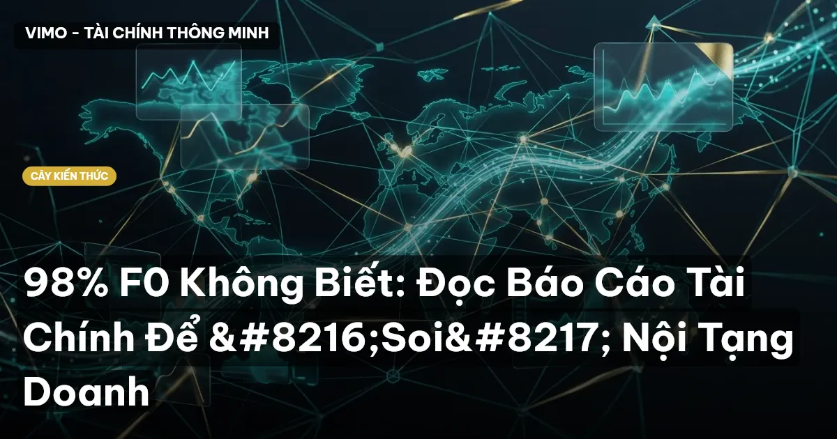 98% F0 Không Biết: Đọc Báo Cáo Tài Chính Để ‘Soi’ Nội Tạng Doanh