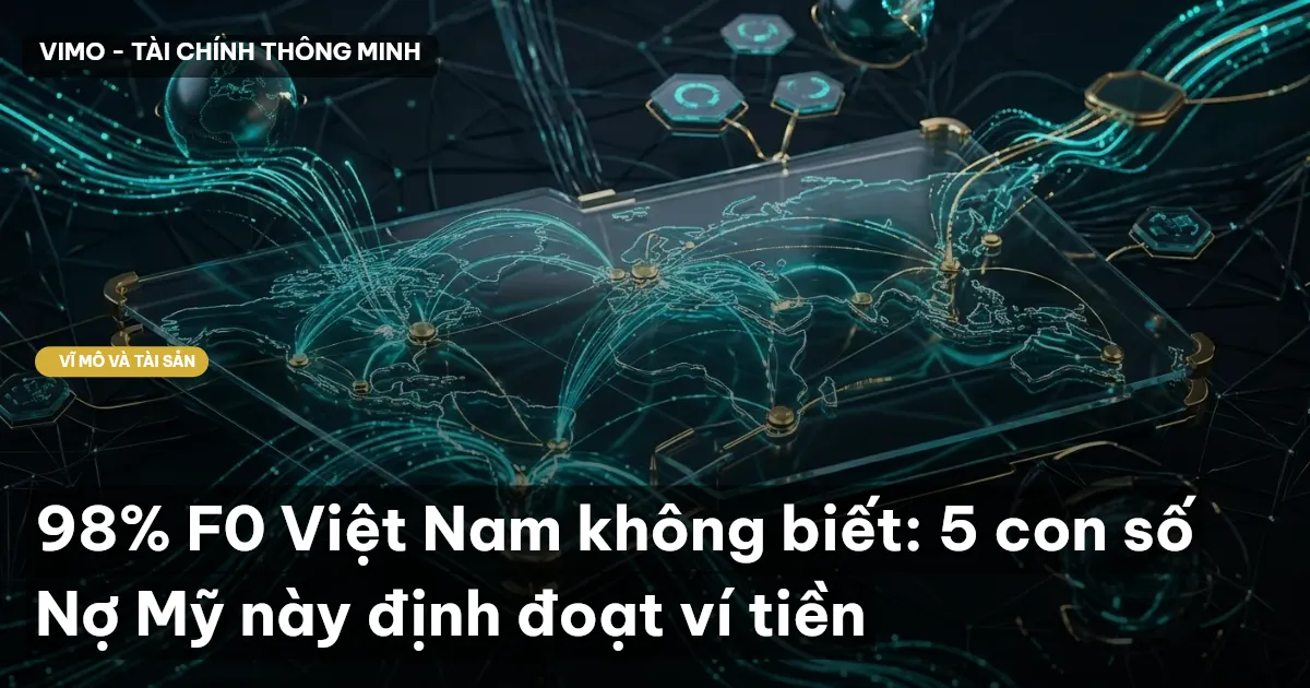 98% F0 Việt Nam không biết: 5 con số Nợ Mỹ này định đoạt ví tiền