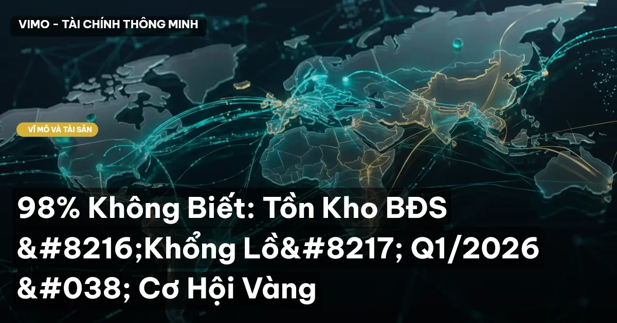 98% Không Biết: Tồn Kho BĐS ‘Khổng Lồ’ Q1/2026 & Cơ Hội Vàng