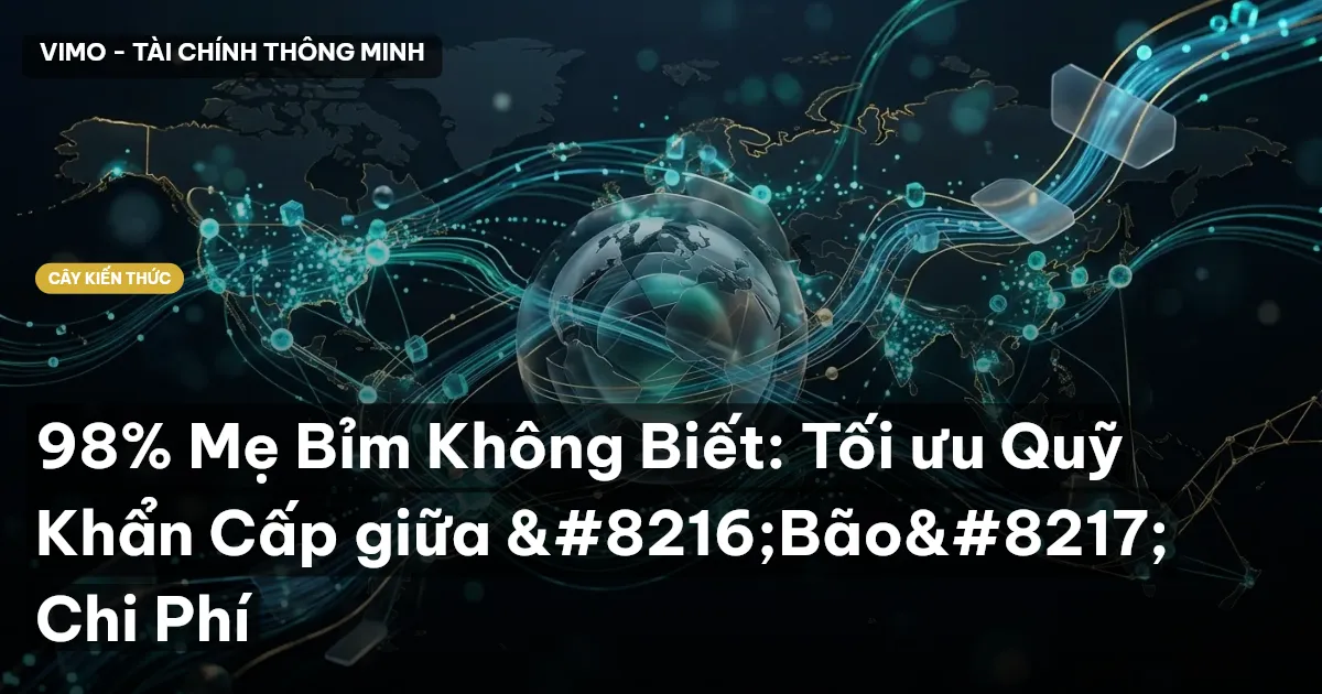 98% Mẹ Bỉm Không Biết: Tối ưu Quỹ Khẩn Cấp giữa ‘Bão’ Chi Phí