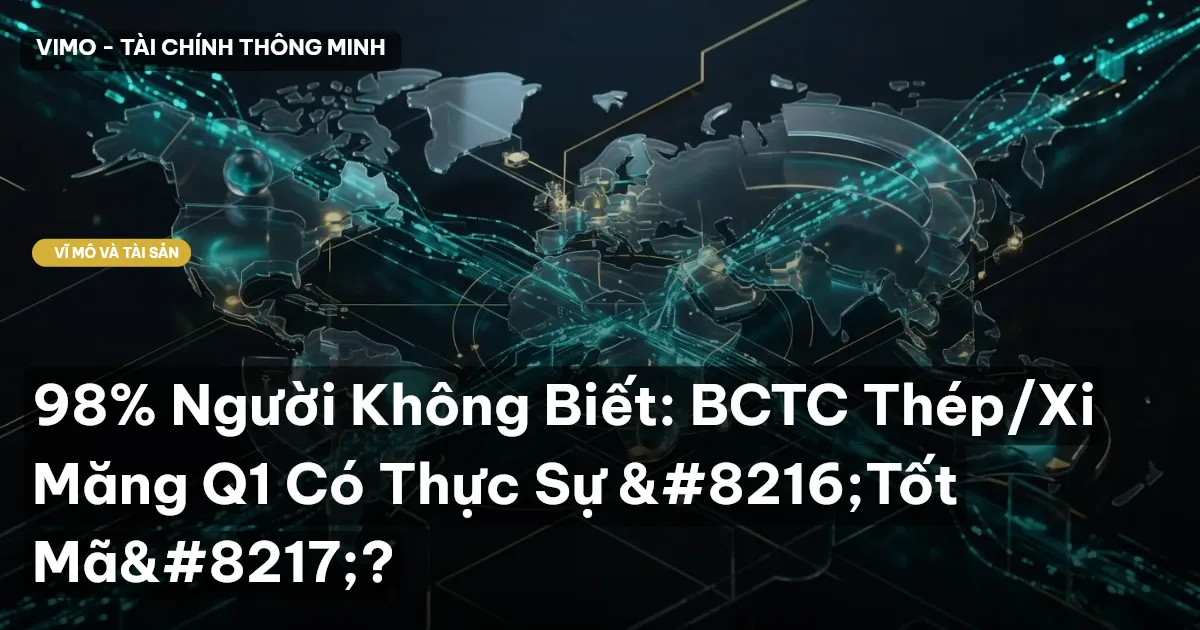 98% Người Không Biết: BCTC Thép/Xi Măng Q1 Có Thực Sự ‘Tốt Mã’?