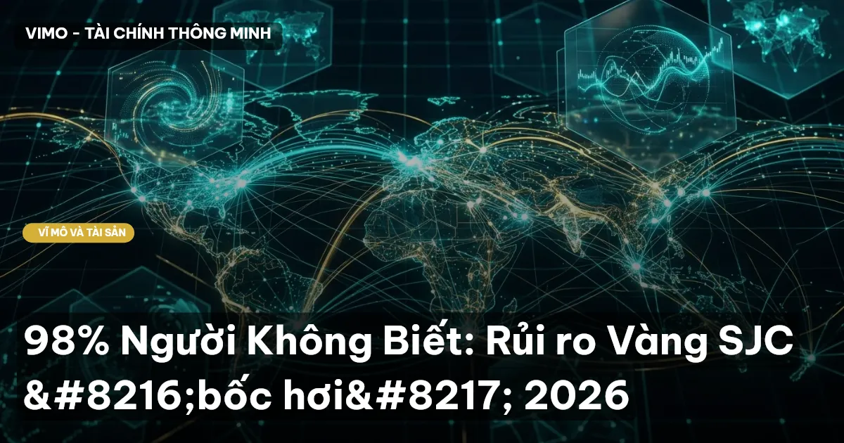 98% Người Không Biết: Rủi ro Vàng SJC ‘bốc hơi’ 2026