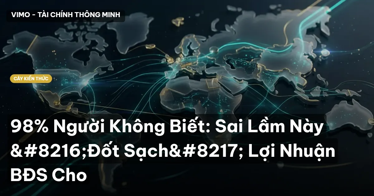 98% Người Không Biết: Sai Lầm Này ‘Đốt Sạch’ Lợi Nhuận BĐS Cho