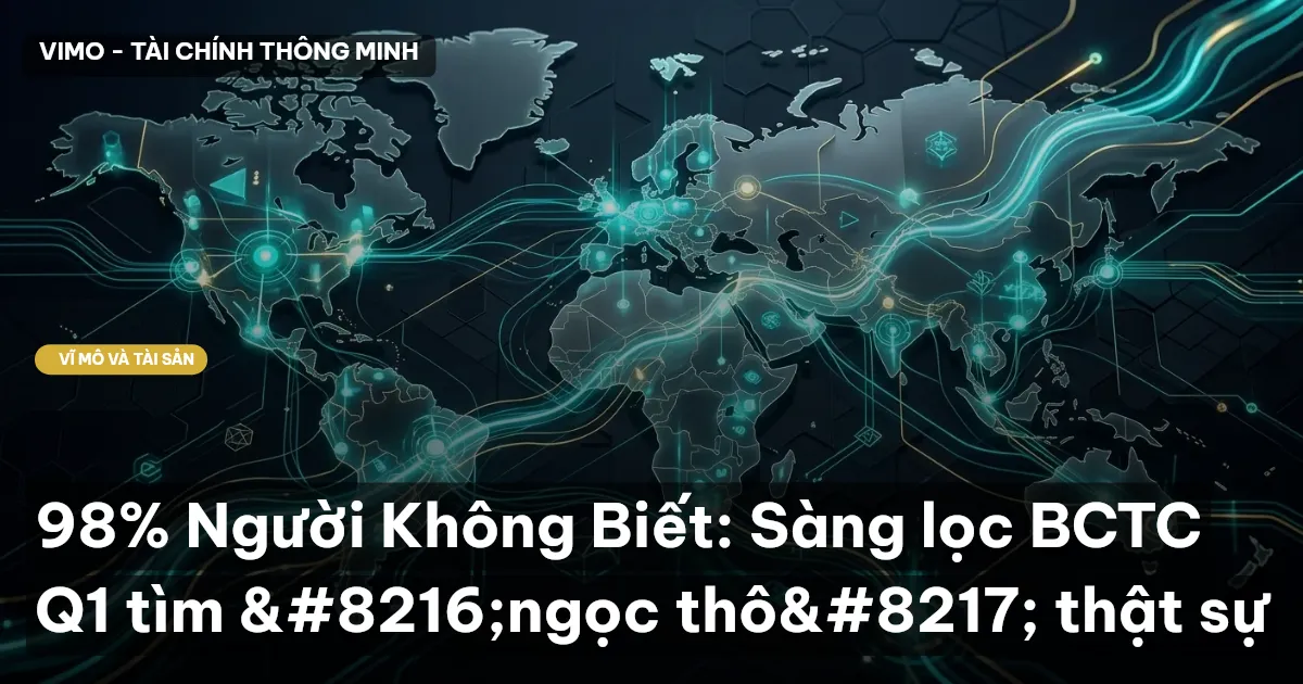 98% Người Không Biết: Sàng lọc BCTC Q1 tìm ‘ngọc thô’ thật sự