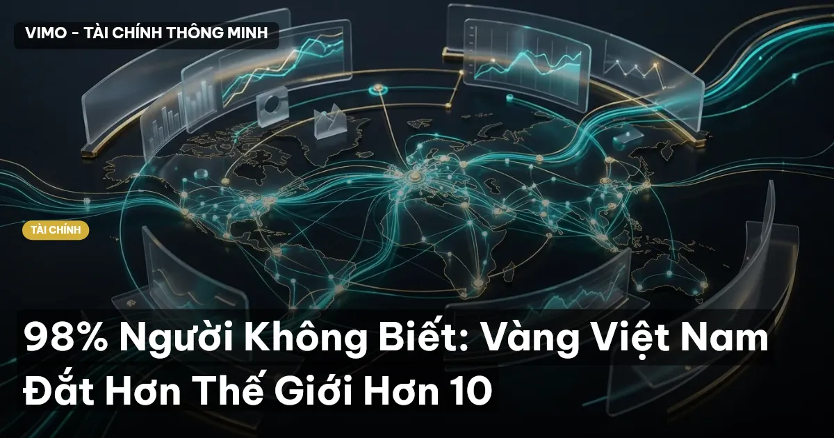 98% Người Không Biết: Vàng Việt Nam Đắt Hơn Thế Giới Hơn 10