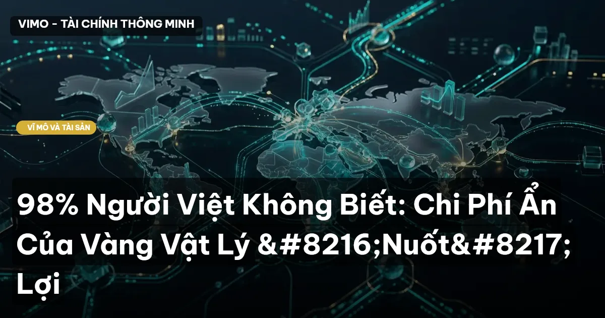 98% Người Việt Không Biết: Chi Phí Ẩn Của Vàng Vật Lý 'Nuốt' Lợi