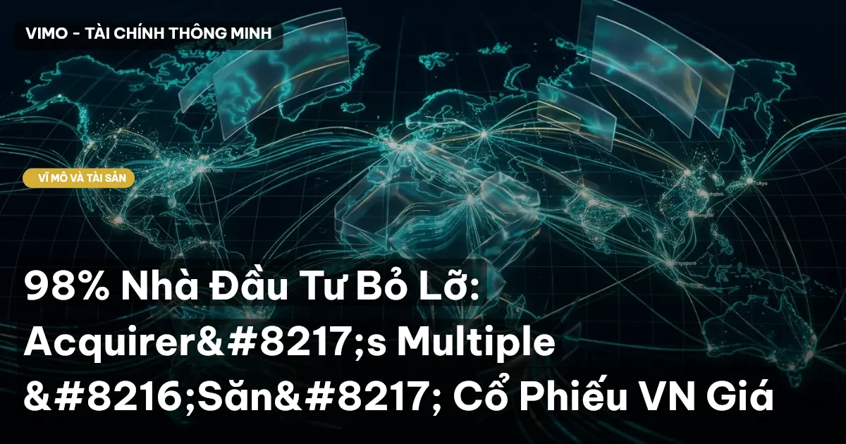 98% Nhà Đầu Tư Bỏ Lỡ: Acquirer’s Multiple ‘Săn’ Cổ Phiếu VN Giá