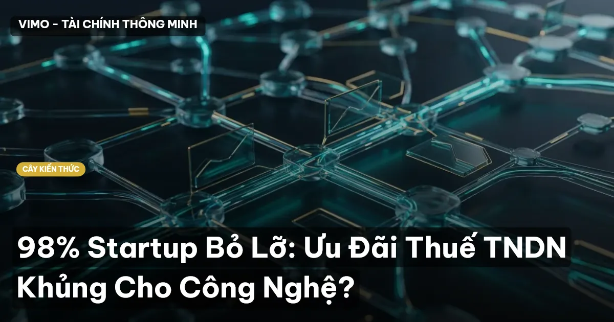 98% Startup Bỏ Lỡ: Ưu Đãi Thuế TNDN Khủng Cho Công Nghệ?