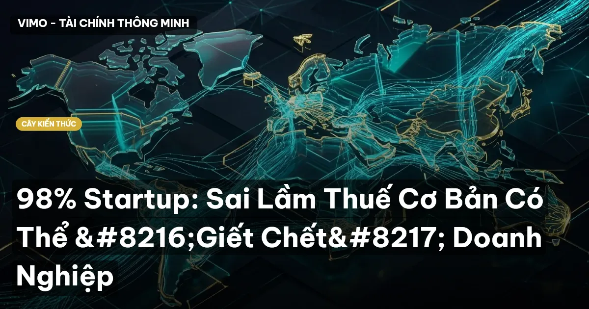 98% Startup: Sai Lầm Thuế Cơ Bản Có Thể ‘Giết Chết’ Doanh Nghiệp