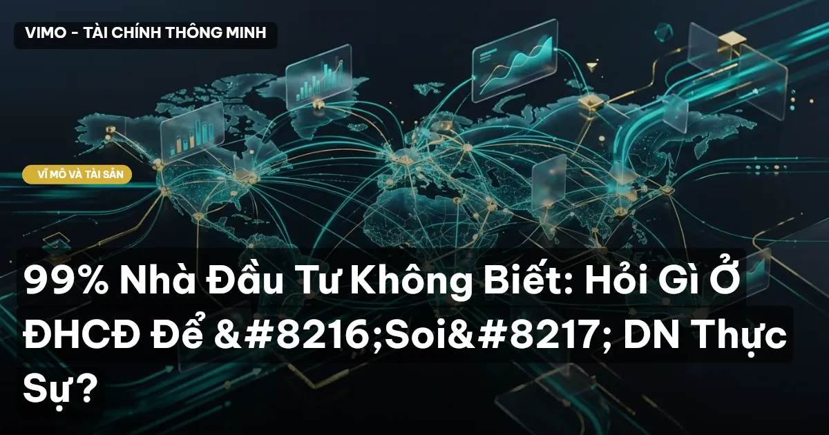 99% Nhà Đầu Tư Không Biết: Hỏi Gì Ở ĐHCĐ Để ‘Soi’ DN Thực Sự?