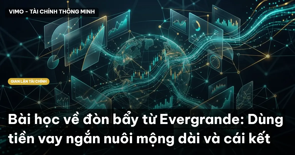 Evergrande dùng đòn bẩy vay ngắn hạn để đầu tư dài hạn