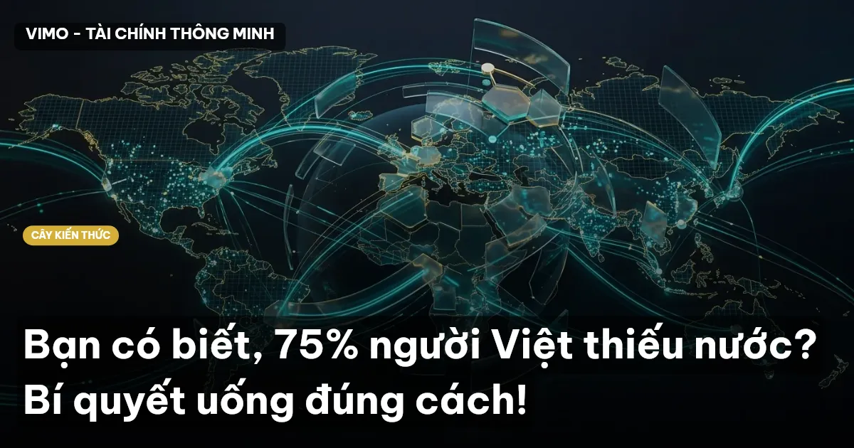 Bạn có biết, 75% người Việt thiếu nước? Bí quyết uống đúng cách!