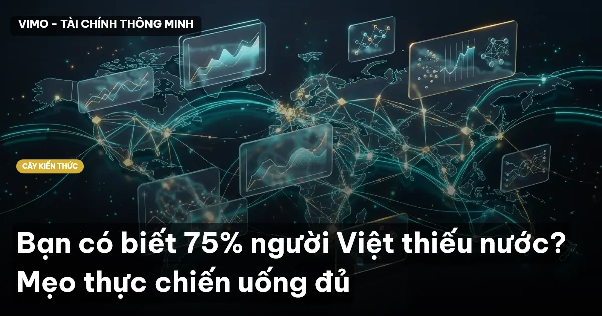 Bạn có biết 75% người Việt thiếu nước? Mẹo thực chiến uống đủ