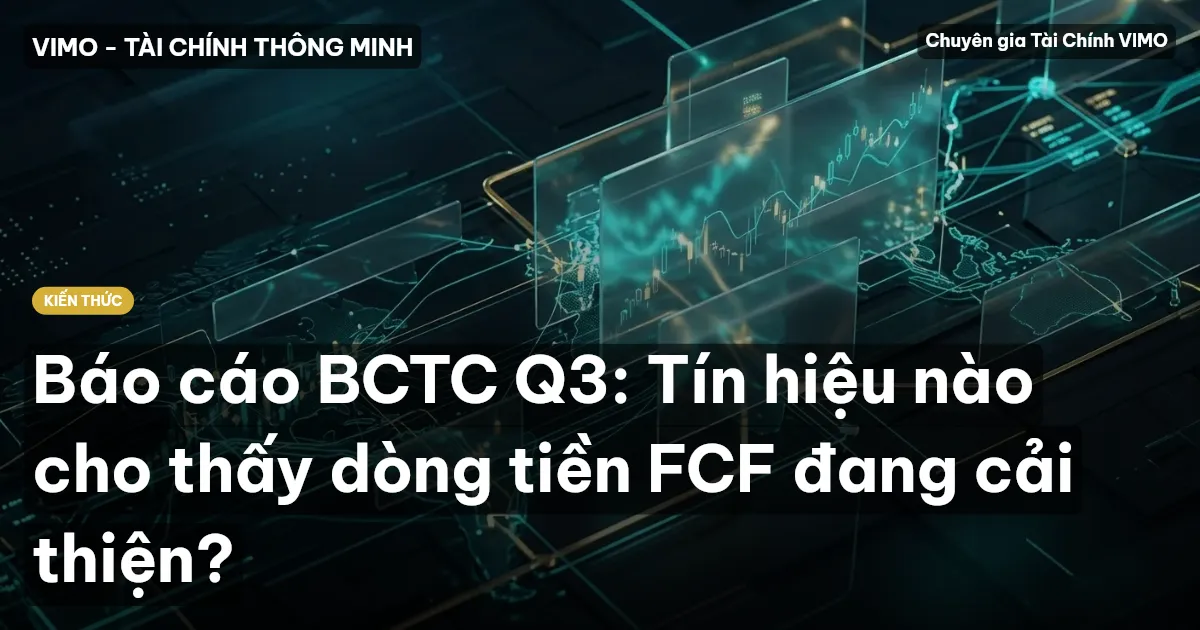 Báo cáo BCTC Q3: Tín hiệu nào cho thấy dòng tiền FCF đang cải thiện?