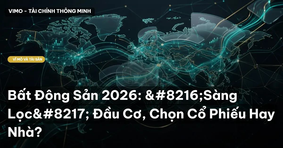 Bất Động Sản 2026: 'Sàng Lọc' Đầu Cơ, Chọn Cổ Phiếu Hay Nhà?