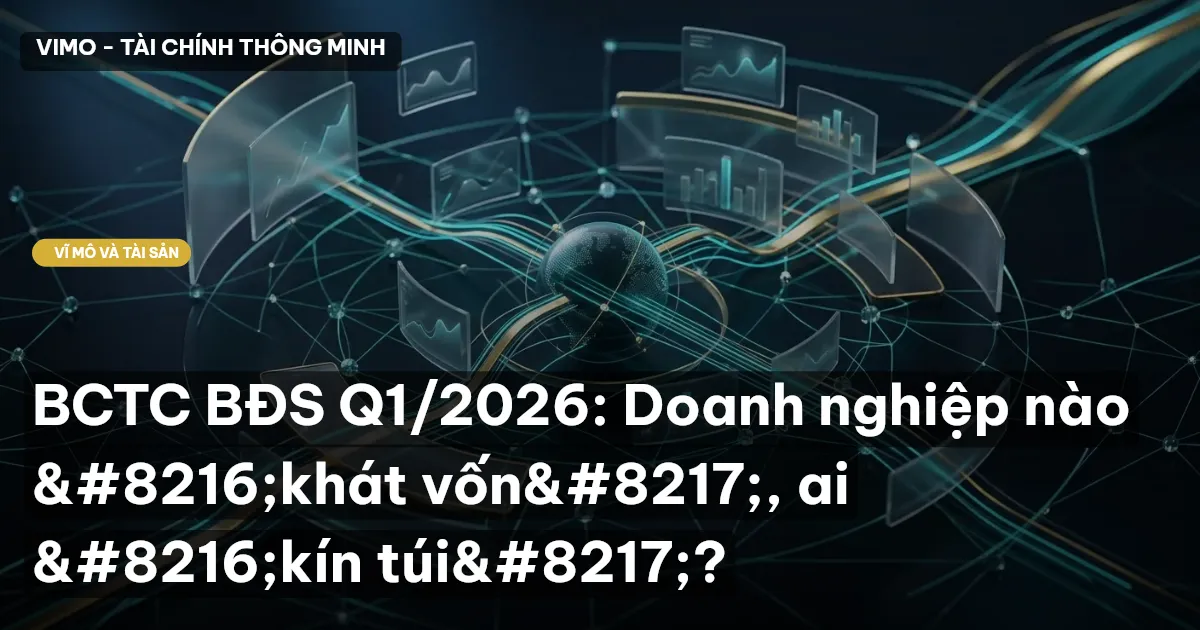 BCTC BĐS Q1/2026: Doanh nghiệp nào 'khát vốn', ai 'kín túi'?